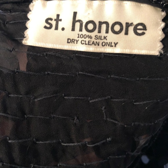 St. Honore Sequins Beaded Silk Sleeveless Blouse - Picture 2 of 6